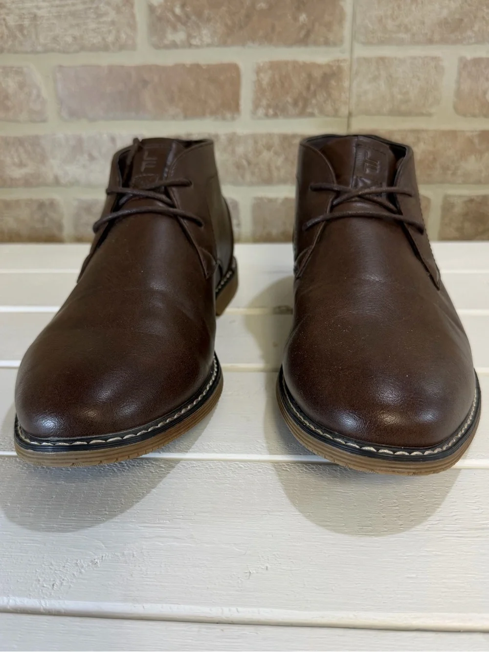 London Fog Blackburn Chukka Boots Brown Leather Lace-Up Ankle Boots Men’s 10.5M